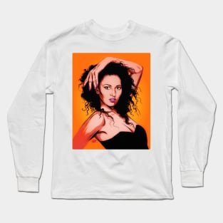 Pam Grier - An illustration by Paul Cemmick Long Sleeve T-Shirt